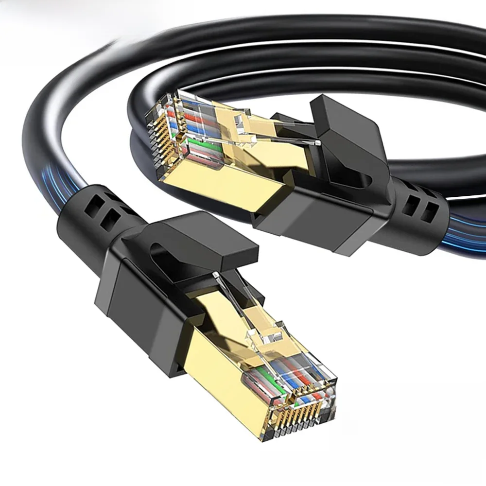 Gaming Ethernet Kabel Cat8 40 Gbit/s 2000MHz rundes Netzwerk kabel RJ45 LAN Patchkabel wetterfest