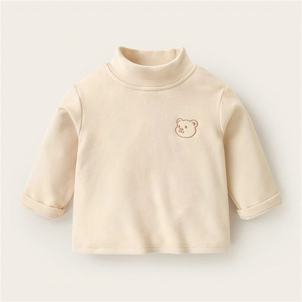 Autumn Winter Children  Shirts Turtleneck Kids Baby Girl Clothes Blouse T-shirts Boy Clothing 1- 4 Years