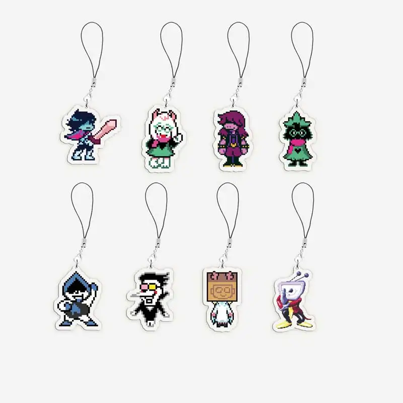 لعبة شعبية Deltarune Spamton Susie Ralsei سلسلة هواتف محمولة Noelle Tenna Spamton Keyrings هاتف محمول قلادة الهدايا #1