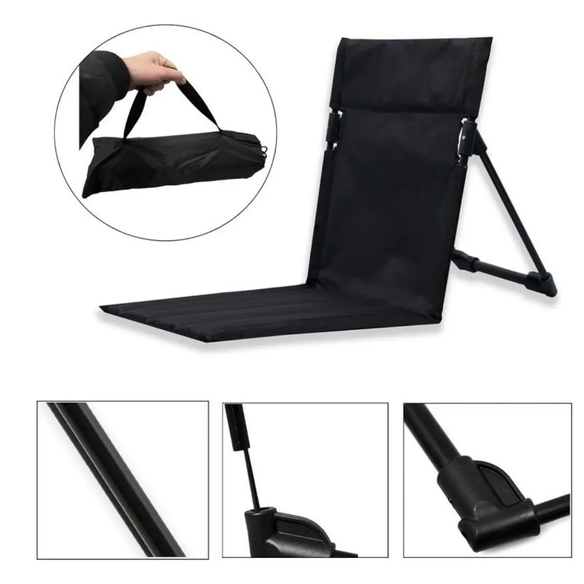 كرسي أرضي مع مسند ظهر قابل للطي كرسي تخييم كرسي الشاطئ #2