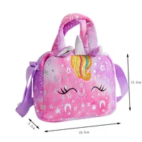 Baby Stuff Fashion Bag Unicorn Tie-Dye Plush Shoulder Bag Cute Shoulder Storage Bag Colorful Girly Crossbody Bag 6