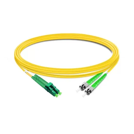 

Duplex OS2 Single Mode LC APC to ST APC PVC (OFNR) Fiber Optic Cable