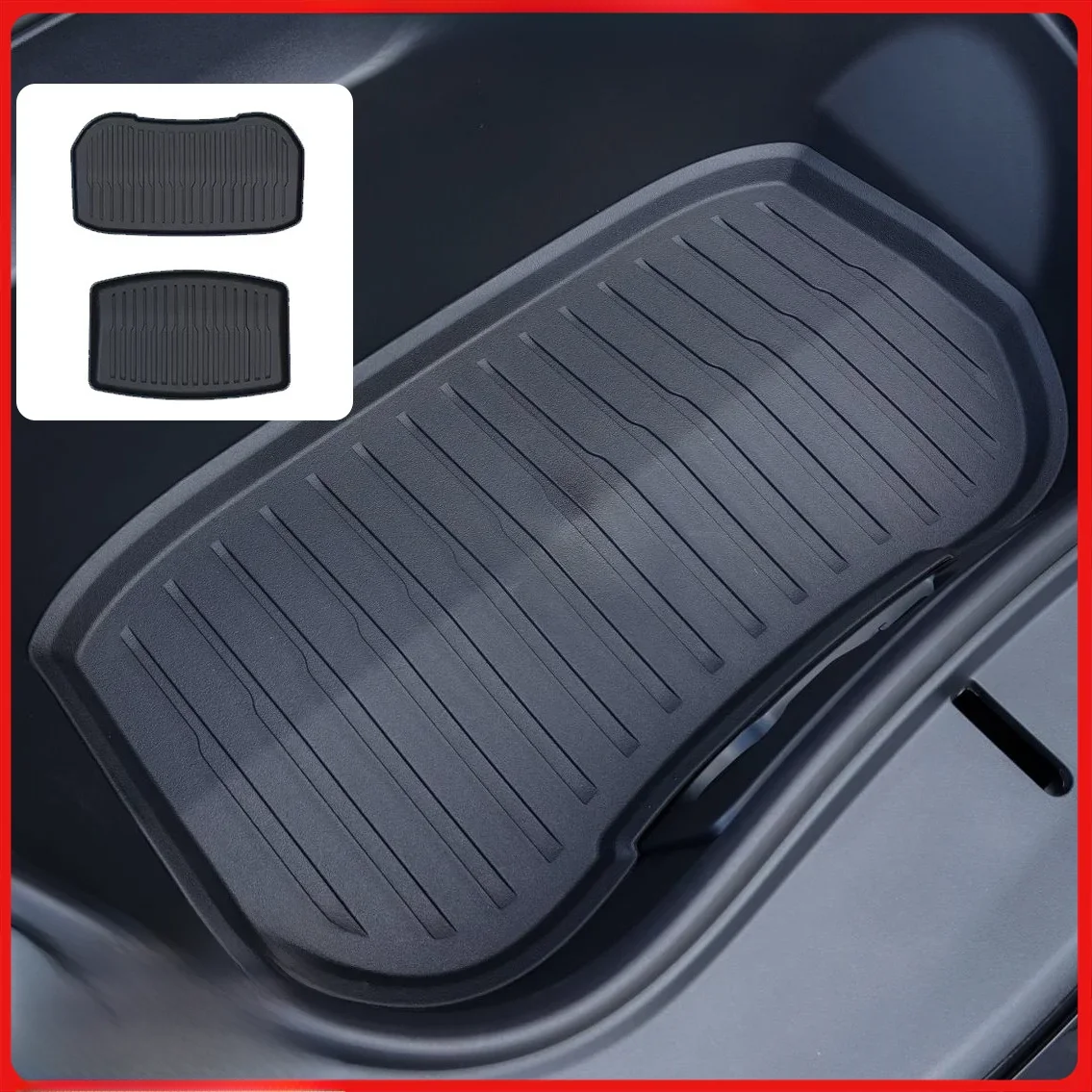 Maty bagażnika do 2024 Tesla New Model 3+ Highland TPE Piano Key Style Przedni tylny bagażnik Frunk Storage Wodoodporna podkładka ochronna — zdjęcie 2