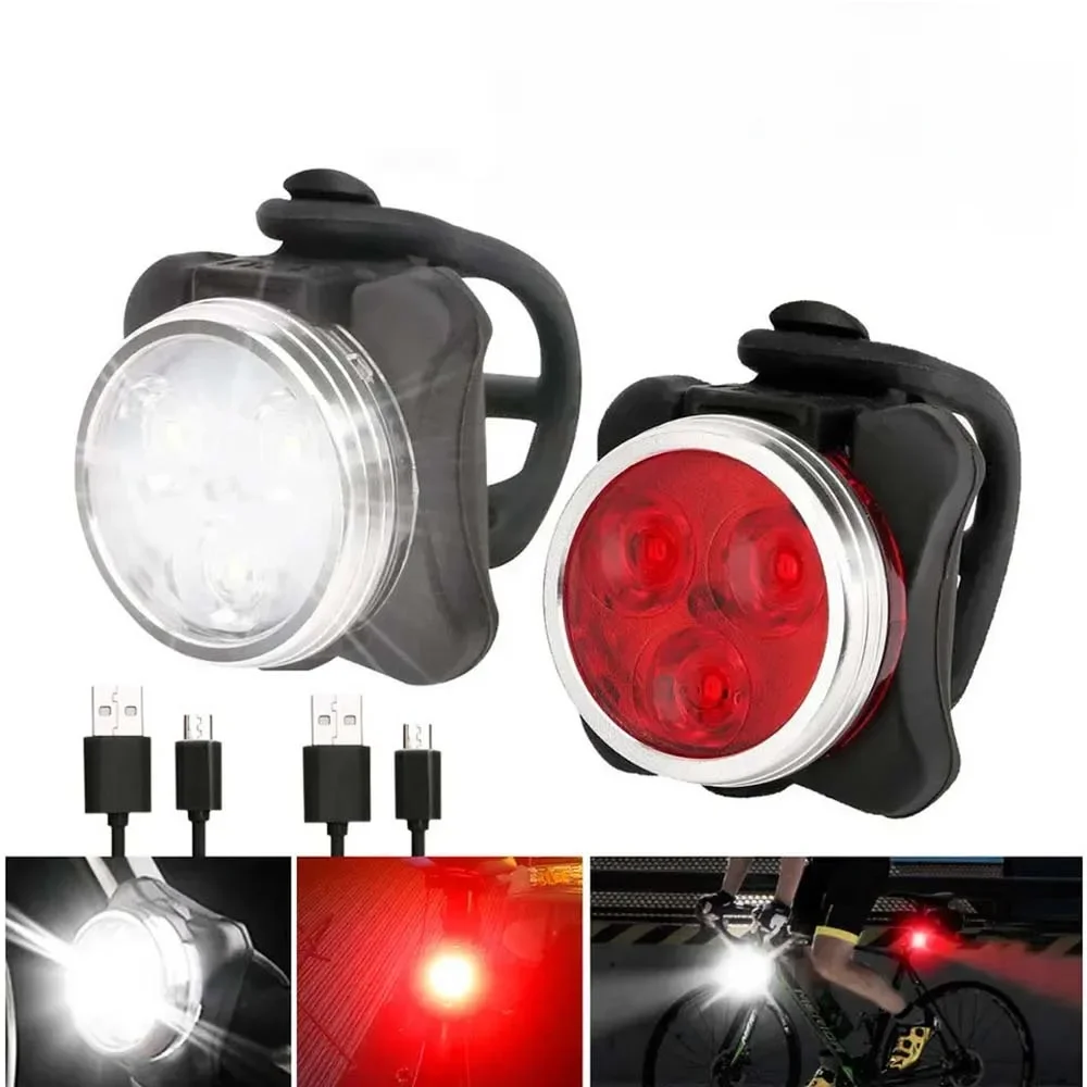 AliExpress NONE Bicycle Headlight Tail Light Outdoor Night Lights Warning Lights Usb Rechargeable Led Waterproof Bike Light