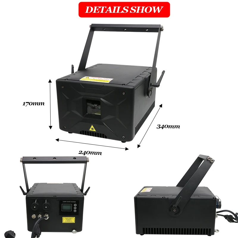 RGB Animation Laser Light 5W Scanner Laser Projector ILDA DMX FB4 Control Disco Party Wedding Christmas Stage Light