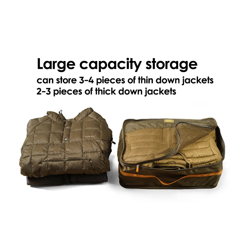 Large Travel Clothes Storage Bag - Travel Essential for Jackets and Down Coats, Perfect for Business Trips and Organization