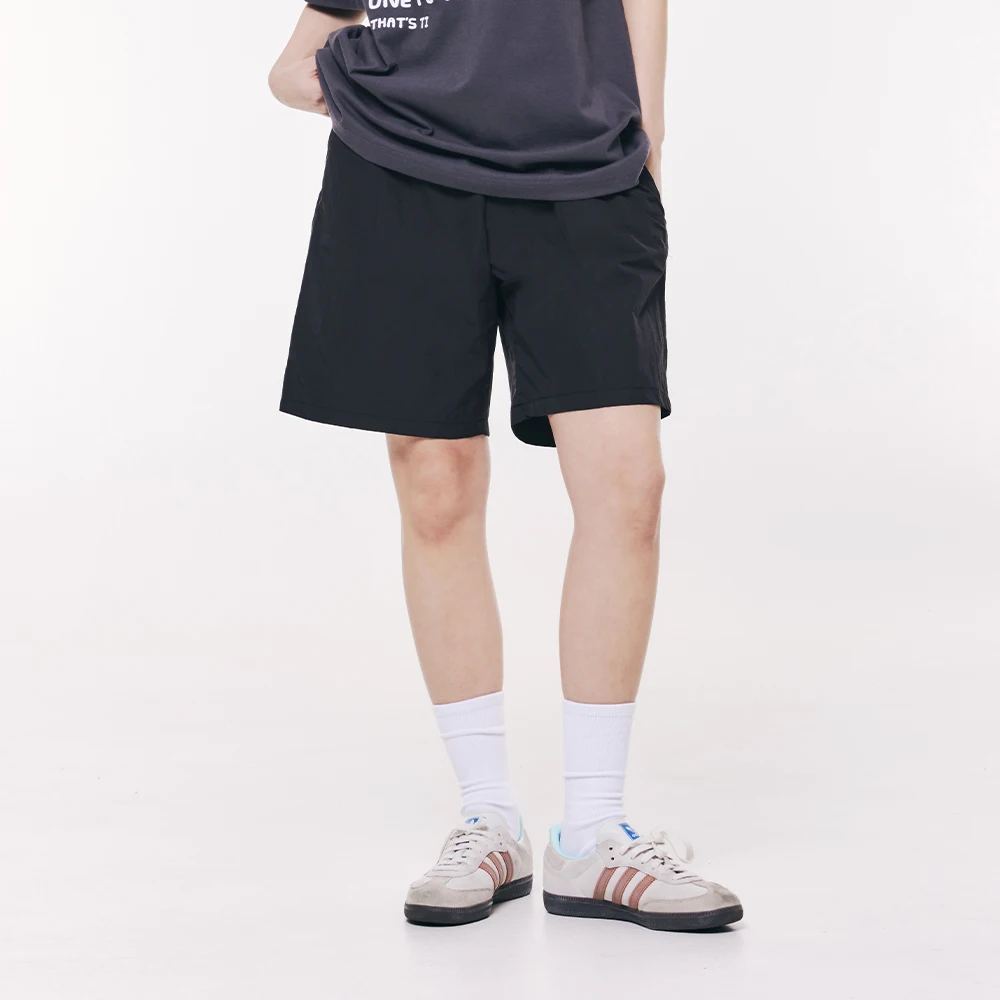 [That's It] Basic Regular Fit Nylon Shorts_Black