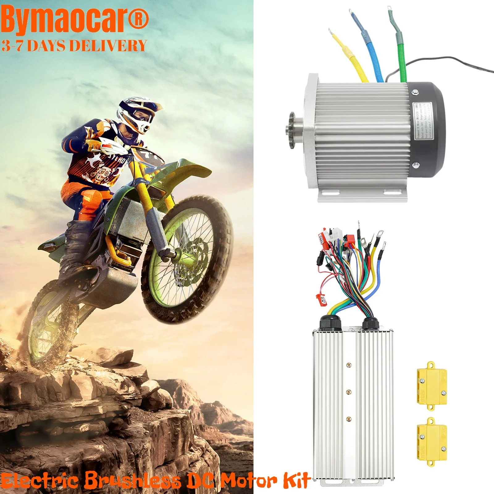 

Комплект электрического бесщеточного двигателя постоянного тока 60 В, постоянный, 1500 Вт, 3500 об/мин, 31,5 А с контроллером, высокоскоростной комплект электровелосипедного двигателя 3500 об/мин