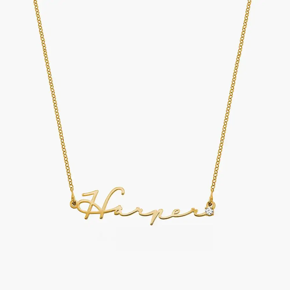 

High Quality Custom Name Necklace Personalized Birthstone 18K Gold Plated Stainless Steel Women's Necklace Birthday Gift For Her