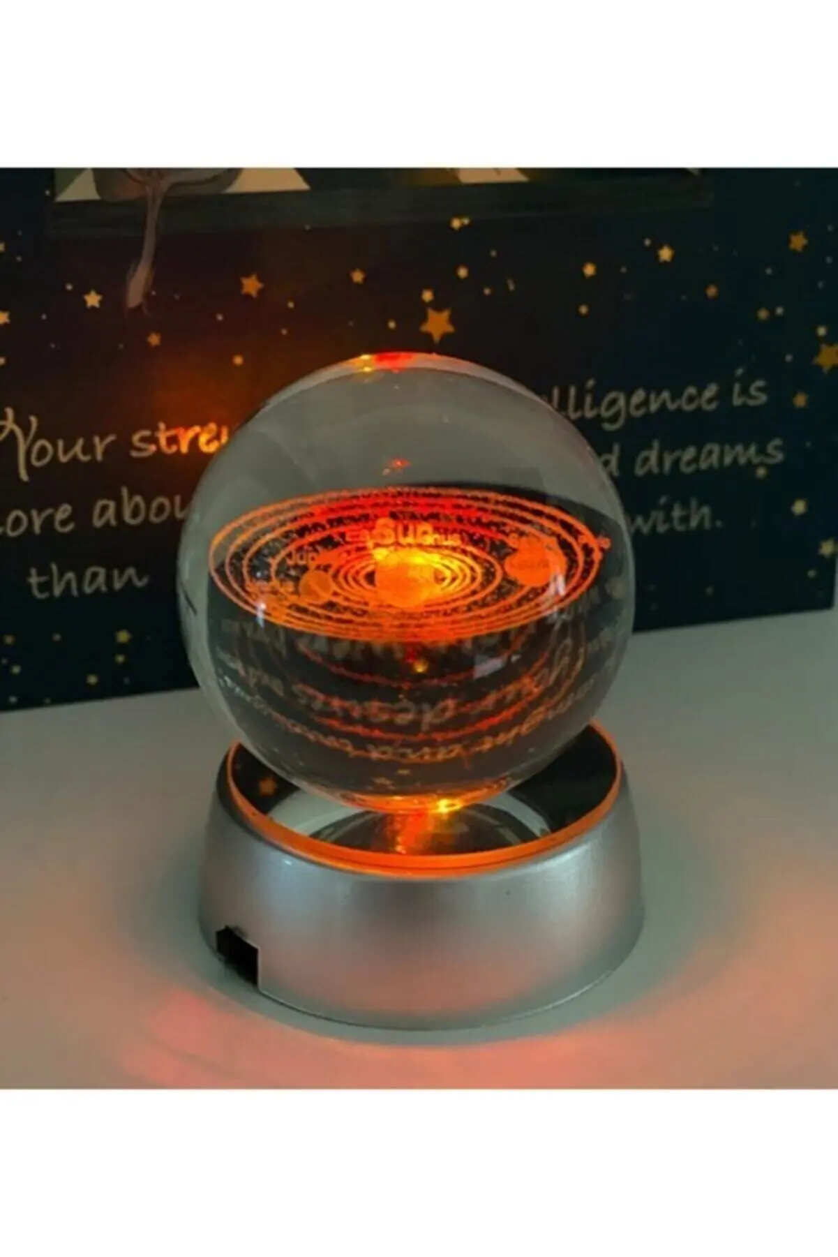 Planets Luminous Snow Globe Decorative Balls Solar System Gift Items Home Office Decoration 9 Cm Size Birthday Christmas