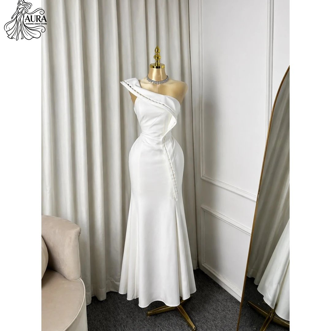

Aura Card Shoulder Long Elegant Evening Party Dresses for Special Occasions Arabic Evening Dress Luxury Fishtail Skirt Slit Prom