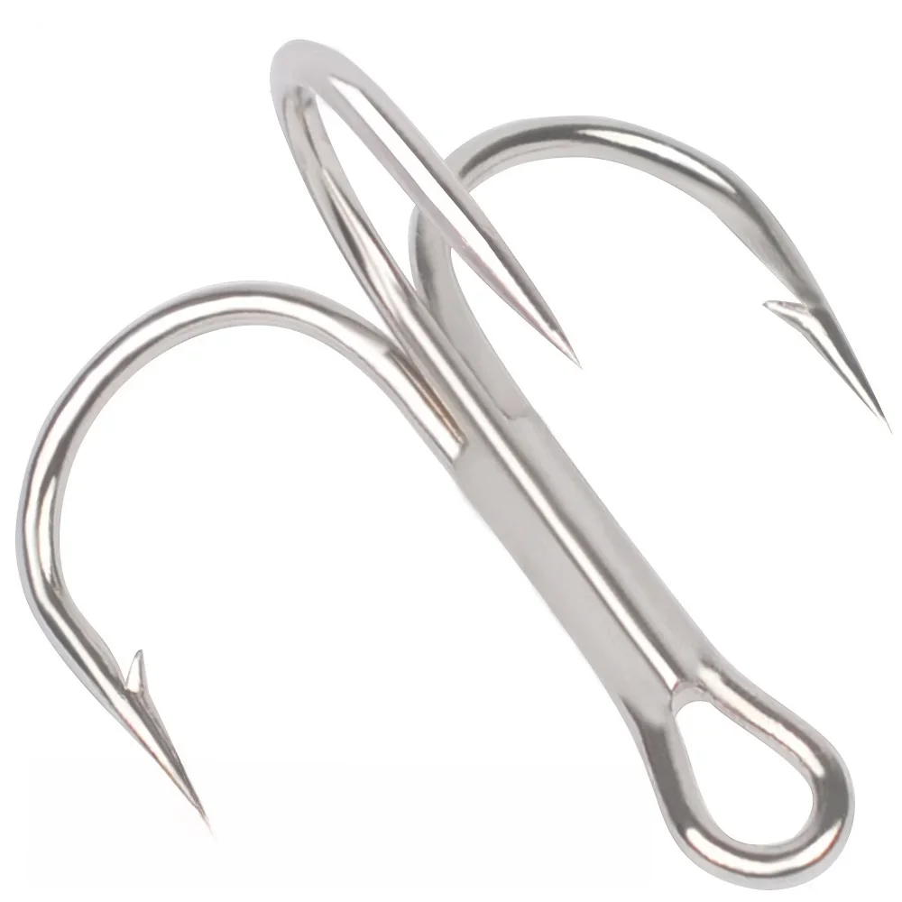 5 sztuk/partia haczyk wędkarski stal wysokowęglowa przewrócony materiał wysokowęglowy wysokiej jakości stal Treble czarny haczyk wędkarski okrągły składany — zdjęcie 2