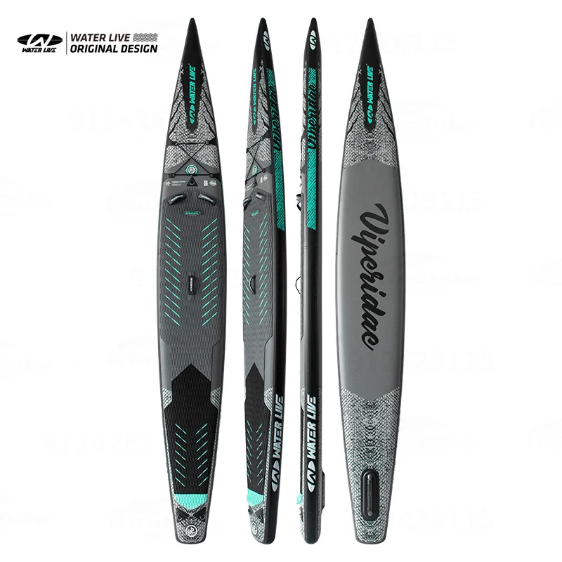 Água Live Professional Racing Sup Board, motor elétrico com acessórios, inflável Stand Up Paddle Boards, 14'0"