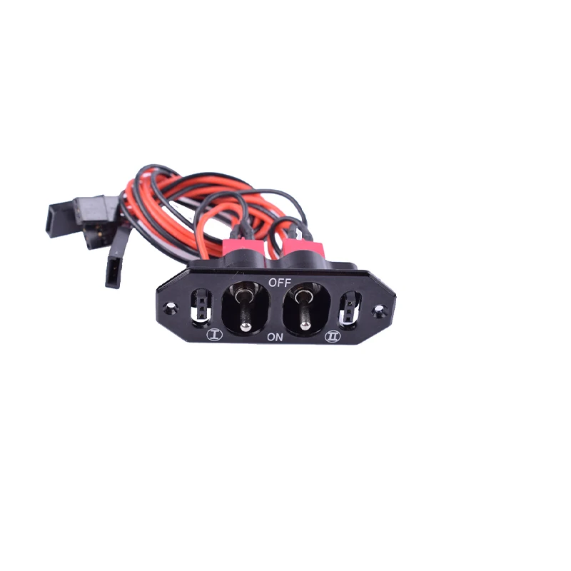 Metal Dual Power Switch Double Switch with Dual Fuel Dots for RC Plane Accessory