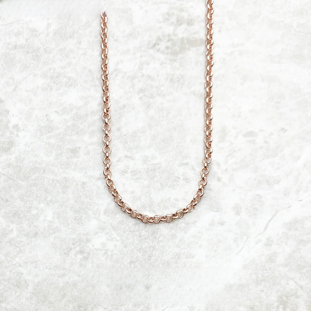 Okrągły naszyjnik z łańcuszkiem Belcher, 2017 Brand New Strand Fashion Jewelry Europe Style Rose Gold Bijoux Gift For Men Women — zdjęcie 2