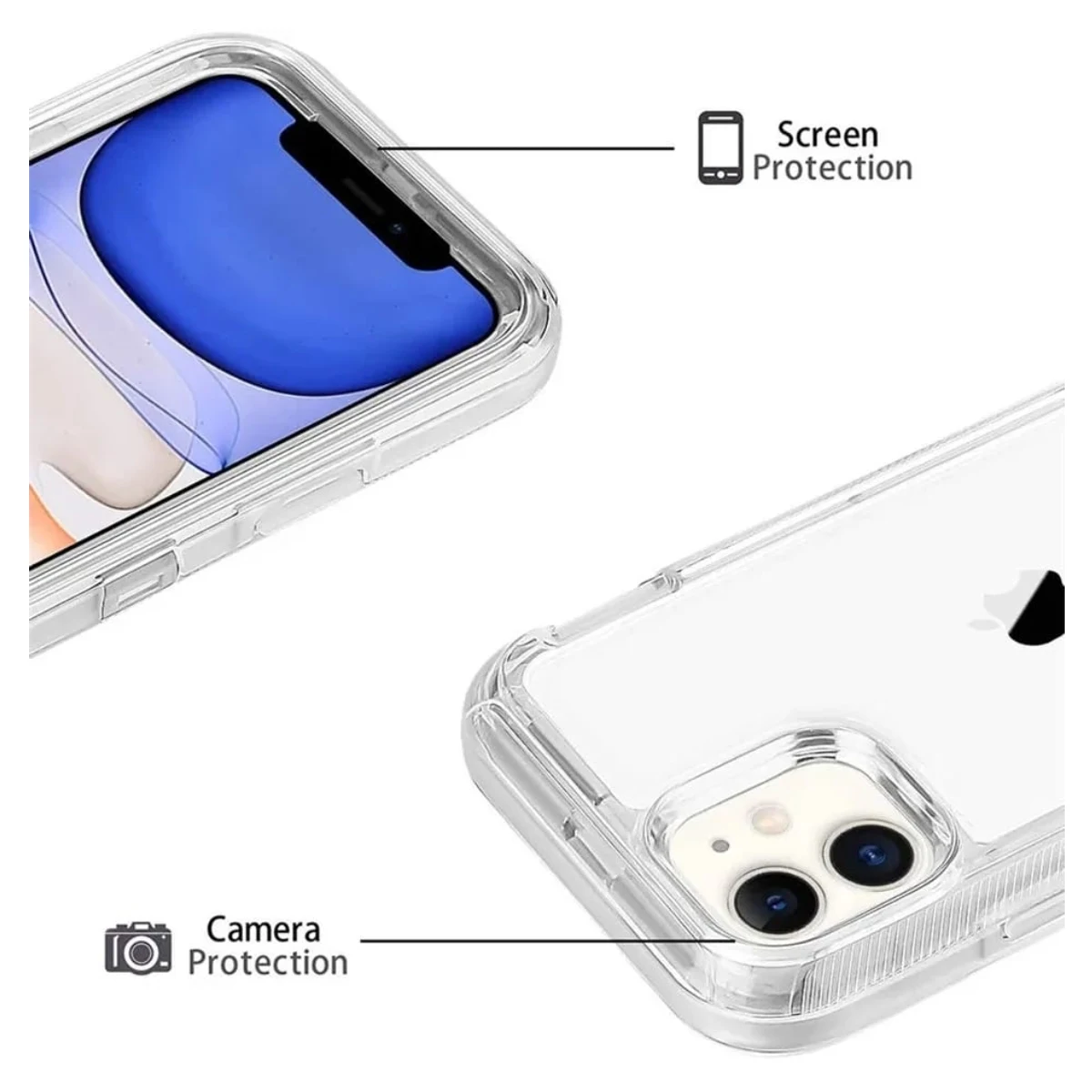 Otter شفاف للآيفون ، Uso Rudo ، Tipo ، 3 في 1