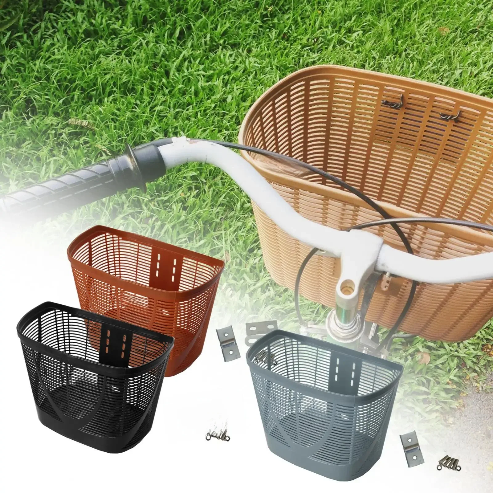 AliExpress perfeclan Bike Front Basket Carrier Basket Universal Kids Bike Frame Cargo Carrier Storage Box for Dog Puppy Cats for Camping Shopping