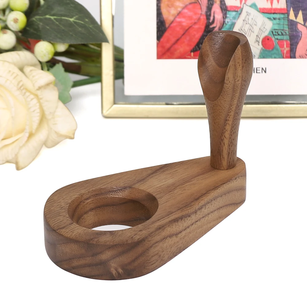 

MUXIANG One Position Tobacco Pipe Holder Solid Wood Holder Classic Retro Display Rack Walnut Shelves Wooden Art For Home