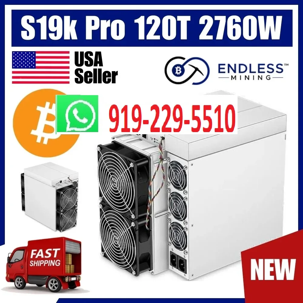 

GOOD DEALS BUY 5 GET 3 FREE Antminer S19kpro 120Th 2760w BTC Bitcoin Miner Asic Miner, Bitmain Antminer