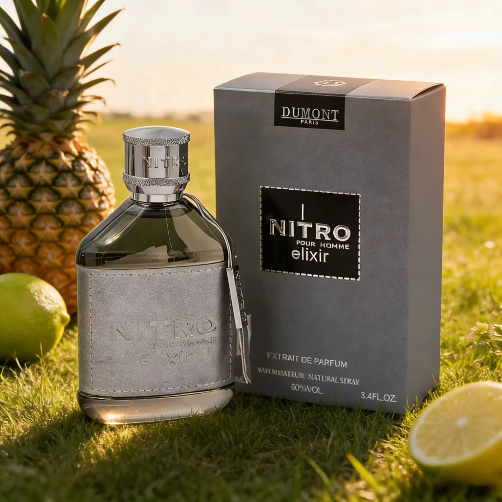 

Dumont Paris Nitro Pour Homme Elixir Extrait De Parfum 100ml (3.4 Fl oz) | Long-Lasting Citrus Woody Men's Perfume, 50% Vol Natu