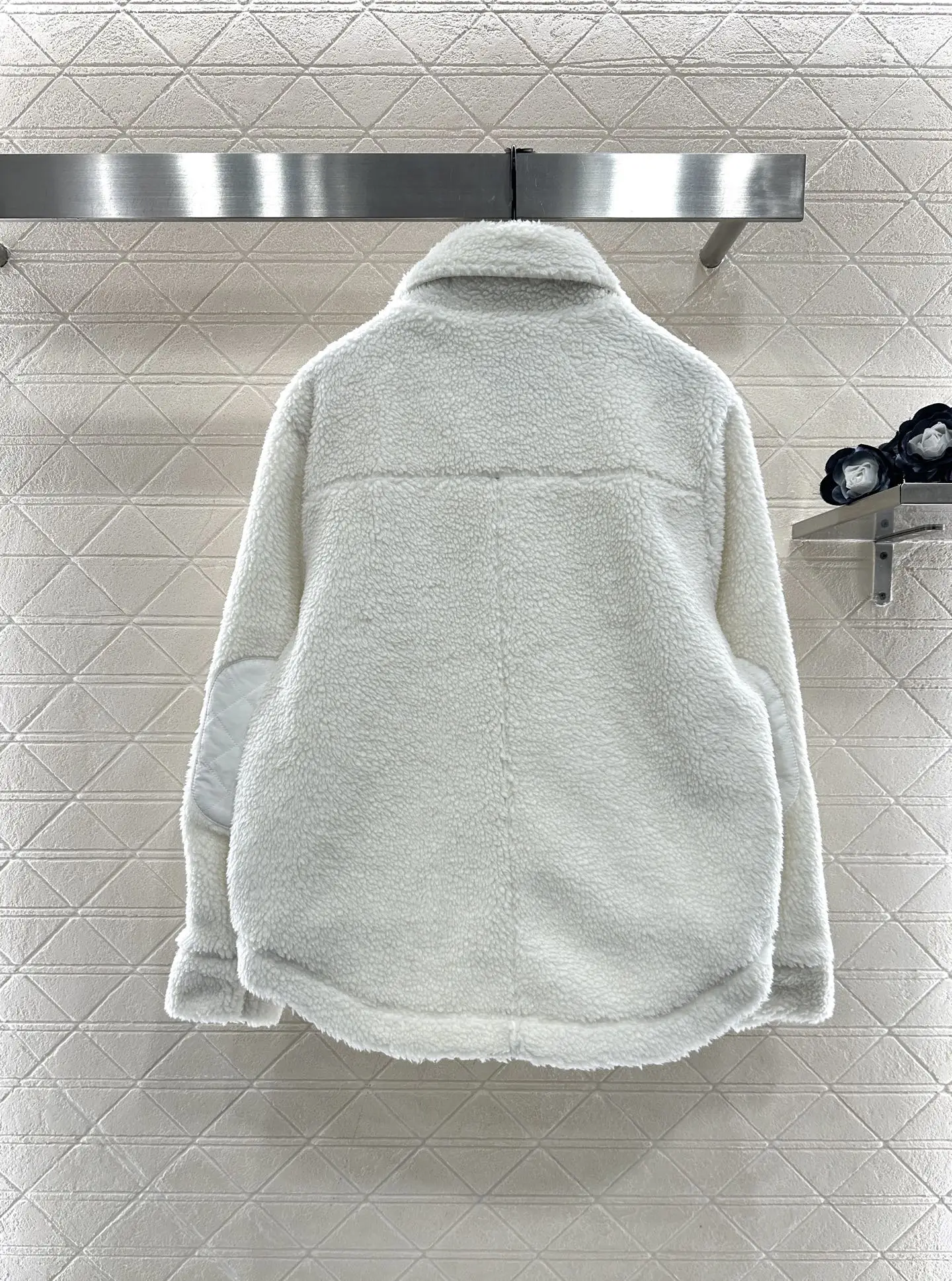 

2025 Autumn and Winter New Lamb Wool Women's Jacket Teddy Polar Fleece Warm Lapel Snap Cotton Jacket