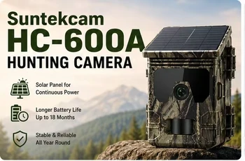 Solar Wildlife 50MP 4K Video Trail Camera with Night Vision 0.3s Motion Activated Waterproof for Outdoor Hunting Garden Monitori