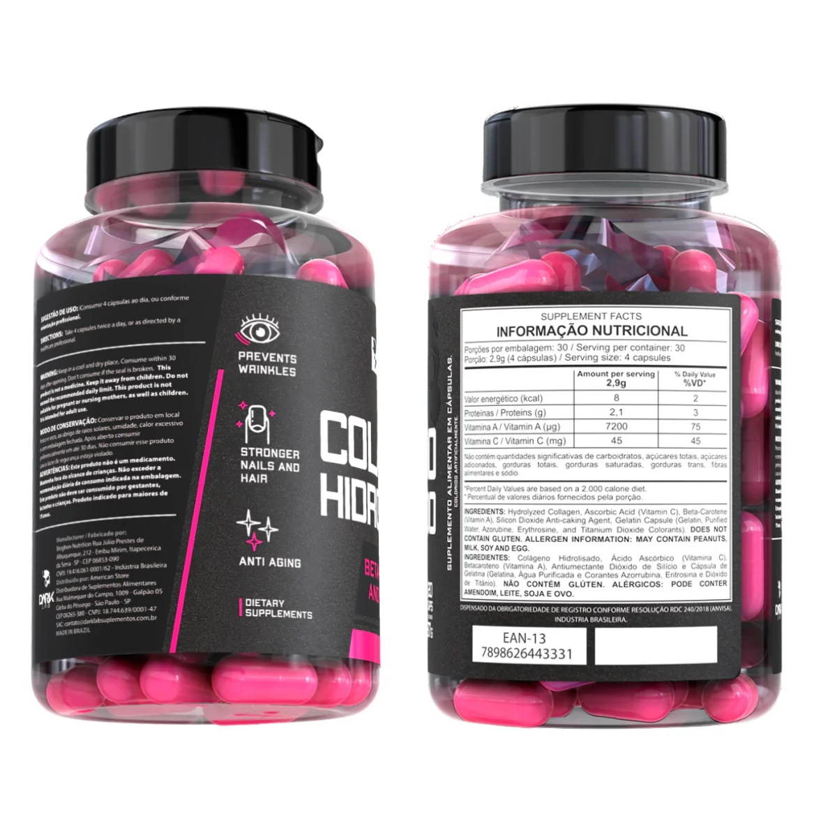 مجموعة معمل مظلمة X2 كلوس ، هيدروليسادوس تيبو I--Capsulas