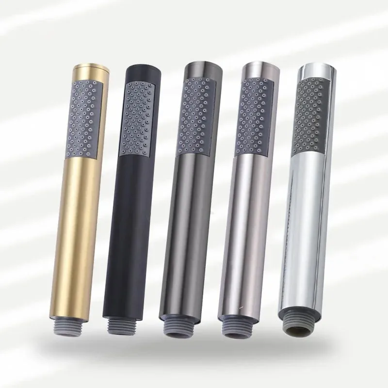 

Stainless Steel Cylindrical Handheld Booster Shower Head Universal Shower Head Set Hotel Home Bathroom