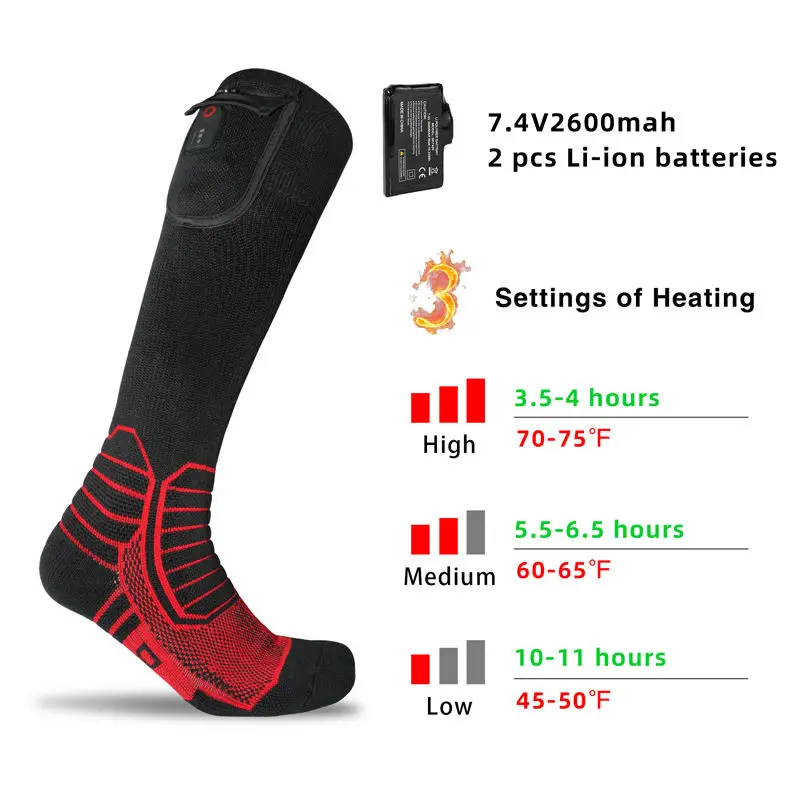 Calcetines térmicos con Control remoto para hombre y mujer, calcetines eléctricos recargables, calentador de pies para montar al aire libre y senderismo