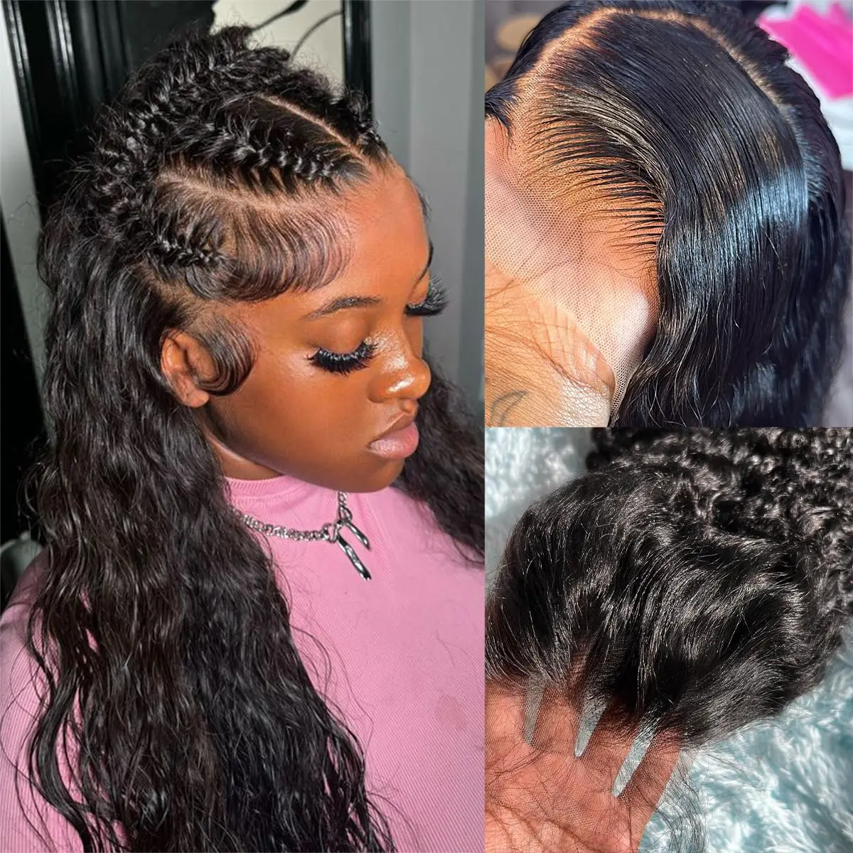 

Парик Deep Wave 13x6 HD Lace Frontal с невидимой застежкой, 360 HD Full Lace Glueless Wig, 30 дюймов, парик Water Wave Lace Front из натуральных волос