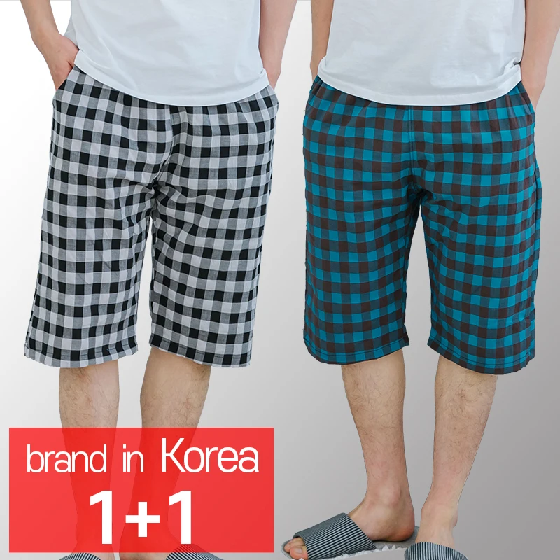 [CALL RA S](1+1 2 pieces) Men's Ombre pajamas/Gray+Blue-Green/comfortable // shorts/night wear/sleepwear/couple pajamas