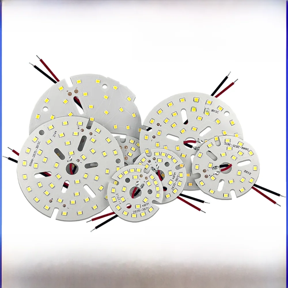 Perles lumineuses LED rondes SMD 2835, 1 pièce, 3W 5W 7W 9W, 12W 15W 18W 24W 36W, PCB, pour bricolage, ampoule, puce d'éclairage de projecteur