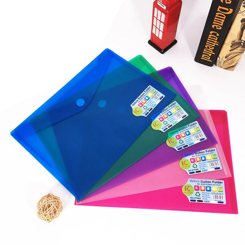 A4 File Envelopes Plastic Poly Clear Document Folders with Button Closure – My Real-World Experience After Using Them Daily for Three Months