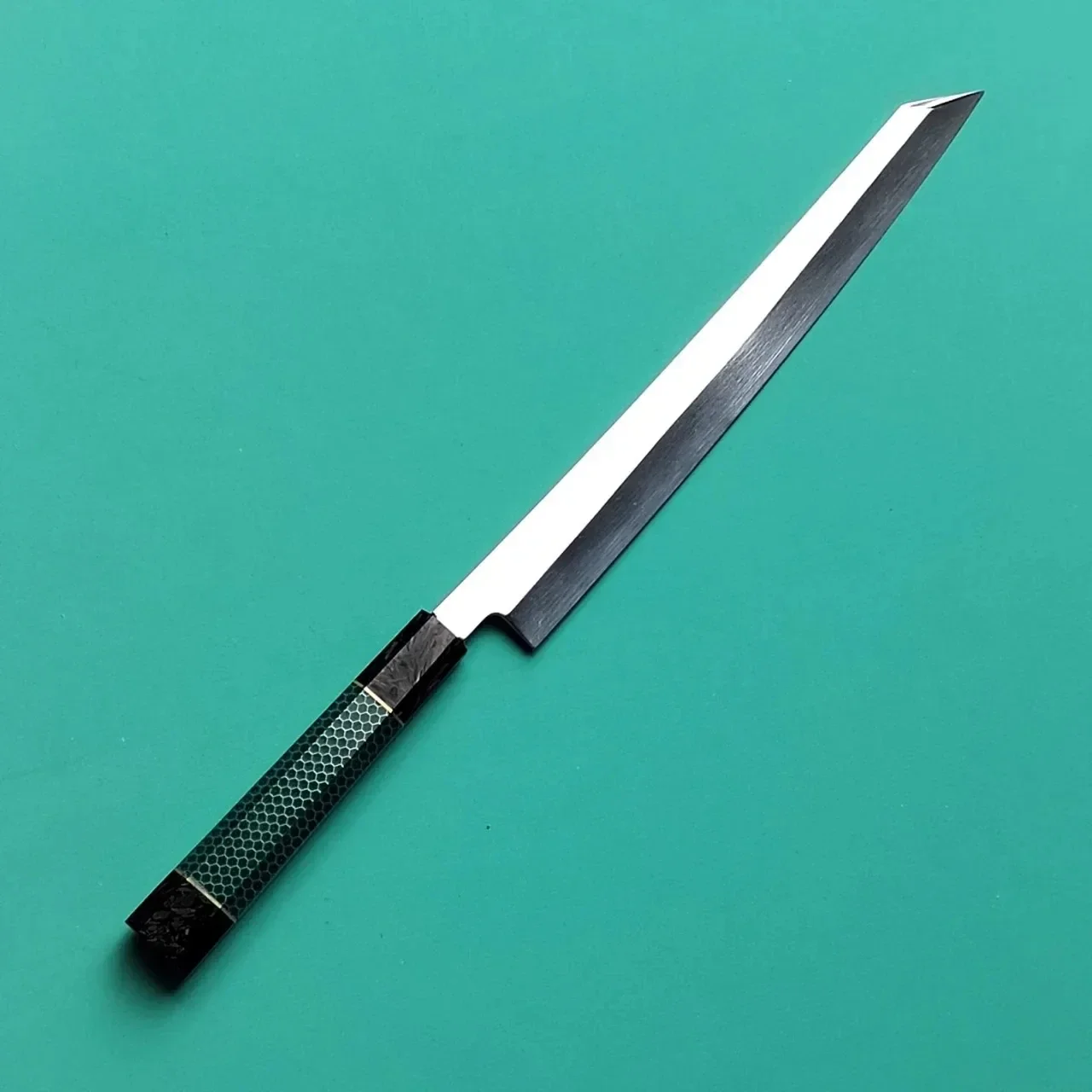Nóż Sashimi z ostrzem jednoostrnym Chefs Cleaver Tynny Slicing Sushi 10Cr15MoV Stal Yanagiba Kiritsuke Nóż kuchenny z żywiczną rękojeścią — zdjęcie 2