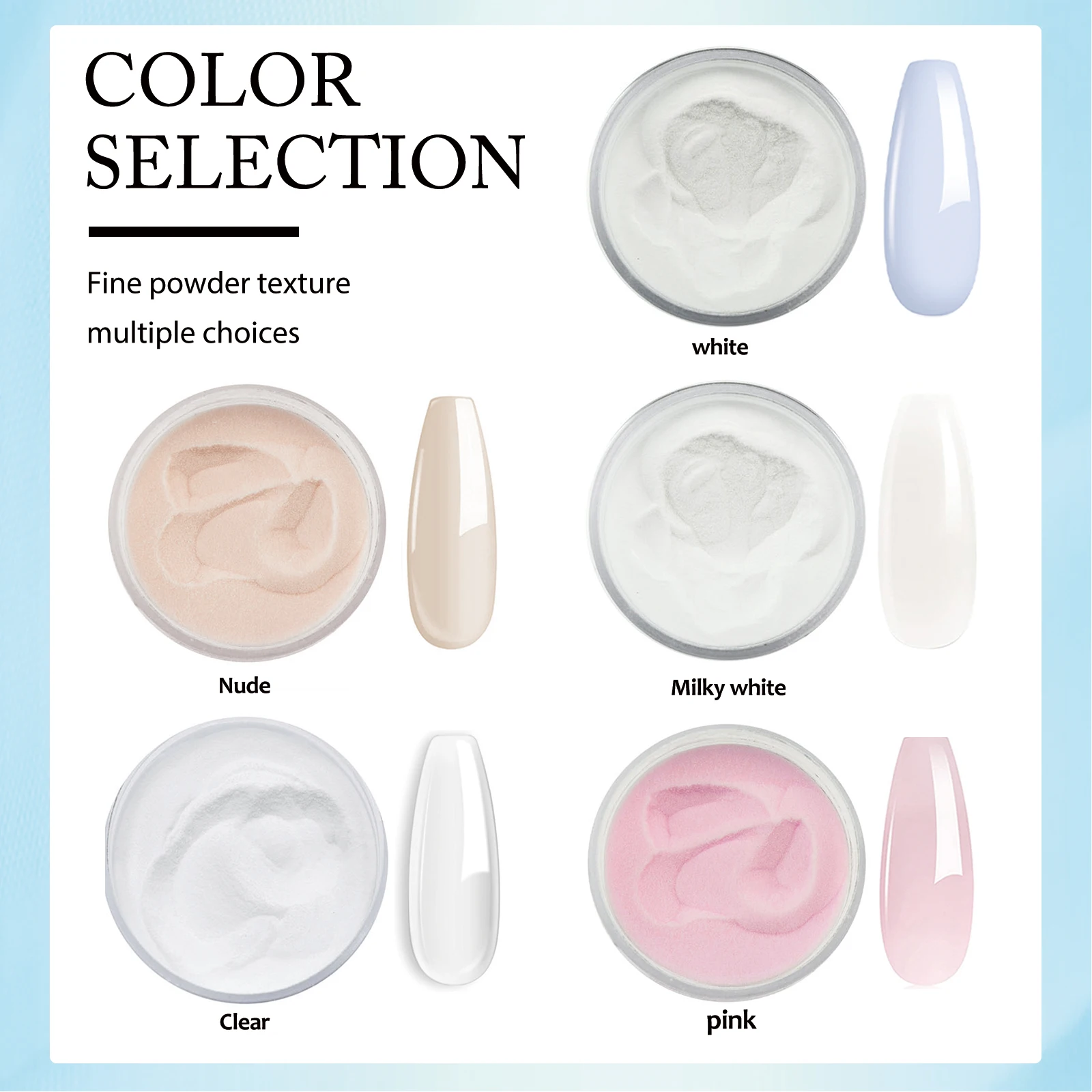 Honey Joy Acrylic Nail Powder Pink White Clear Professional Acrylic Powder for Nails Extension Carving French Crystal Nail Art