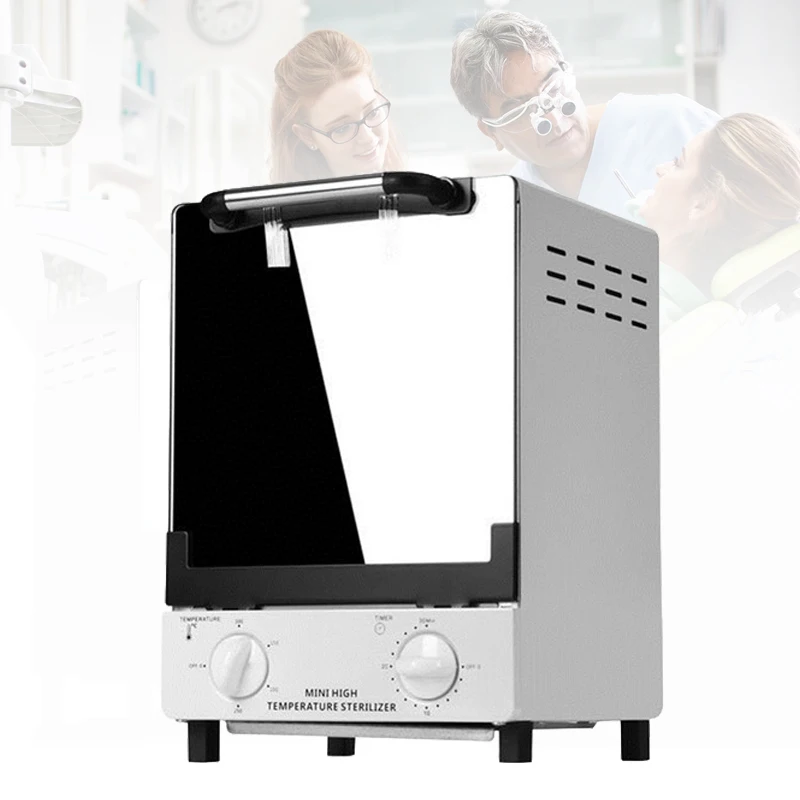 Gabinete Esterilizador Dental de 10L, 1000W UV y Alta Temperatura (110‑220) ° Desinfectador de Calor Seco para Instrumentos y Herramientas Orales de Clínica