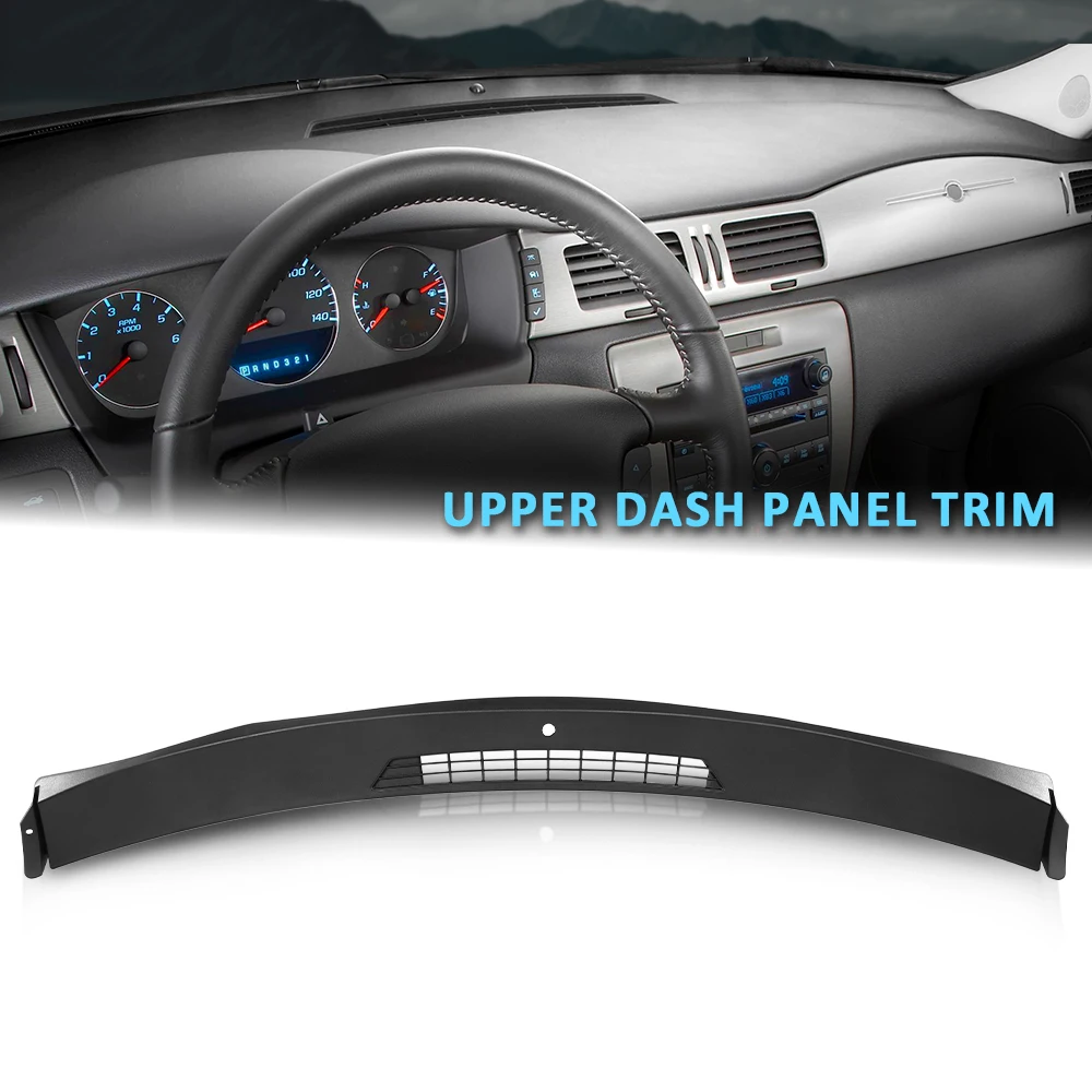 

Размораживание верхней панели приборной панели Crossdesign с отверстием для датчика, подходит для Chevy Impala 2006-2016 гг.