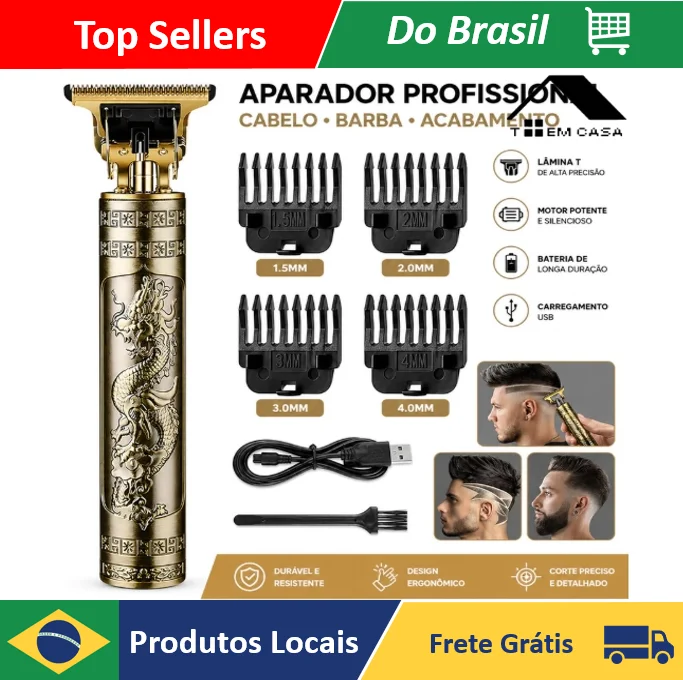 Máquina de Cortar Cabelo Elétrica Dragão - Loja Toemcasa