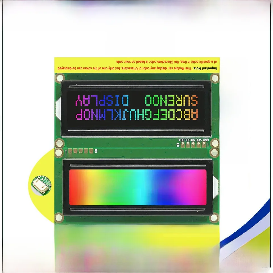 Grove 162 16X2 1602 3.3-5V Serial IIC I2C FSTN Positive Negative Character LCD Module Display Screen LCM Panel w/ RGB Backlight — zdjęcie 2