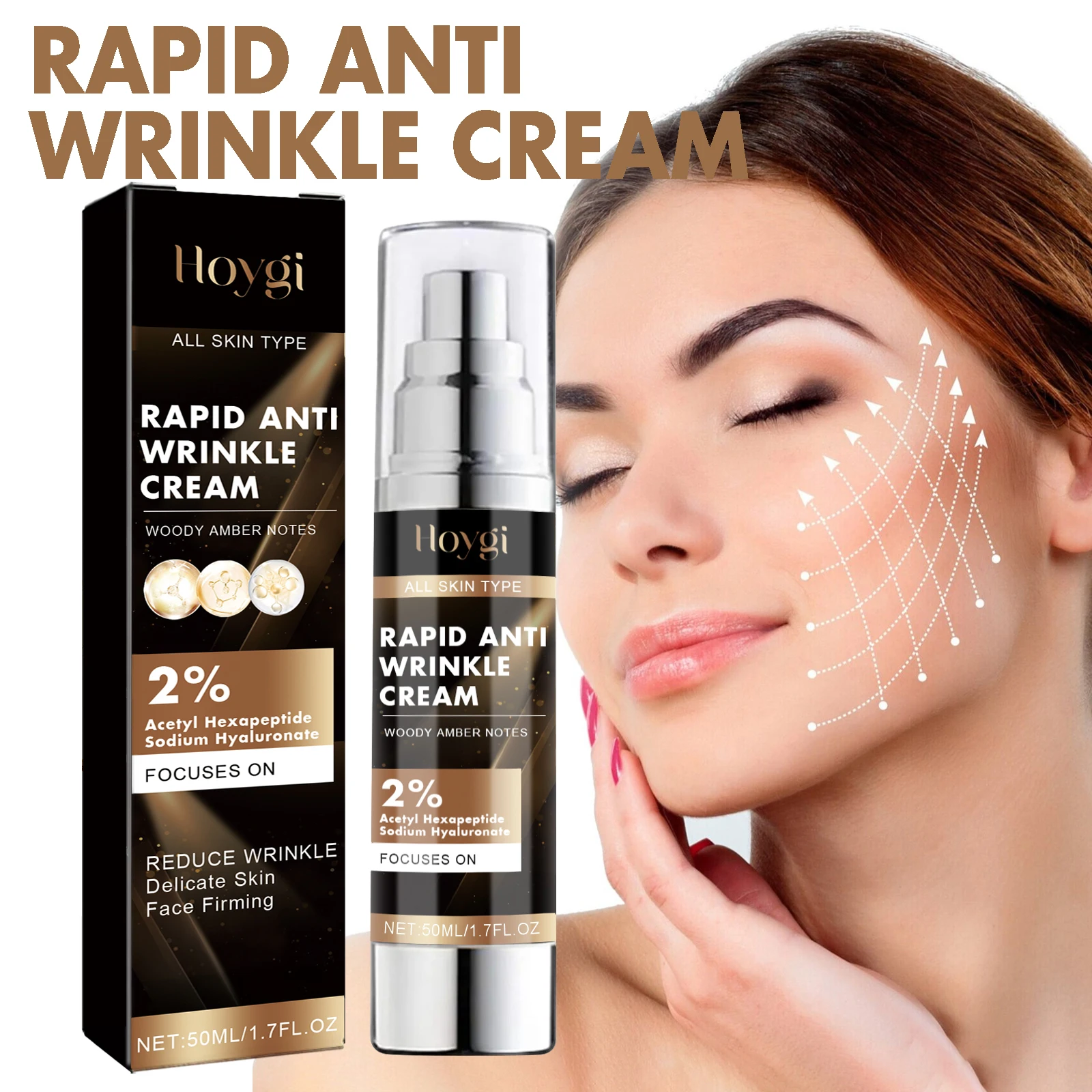 

Hoygi Anti Wrinkle Face Cream Fade Fine Lines Moisturizing Reduce Skin Dullness Improve Skin Elasticity Firming Face Cream