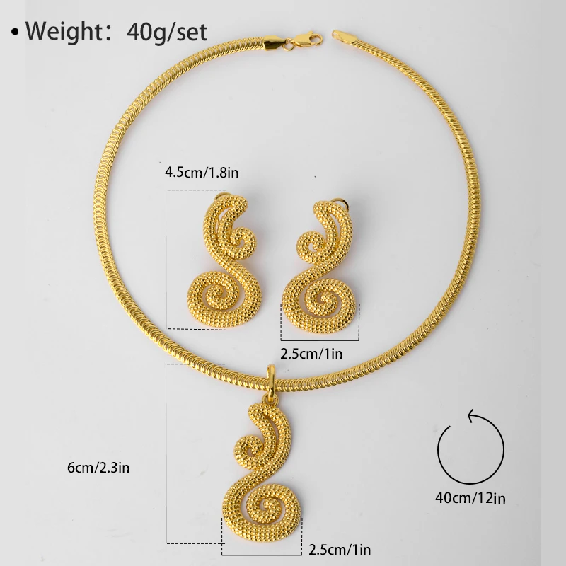 Sunny Jewelry 2022 Gold Color Necklace Set With Snake Earrings For Young Girls Party Women Wedding Anniversary Gift for New 2023