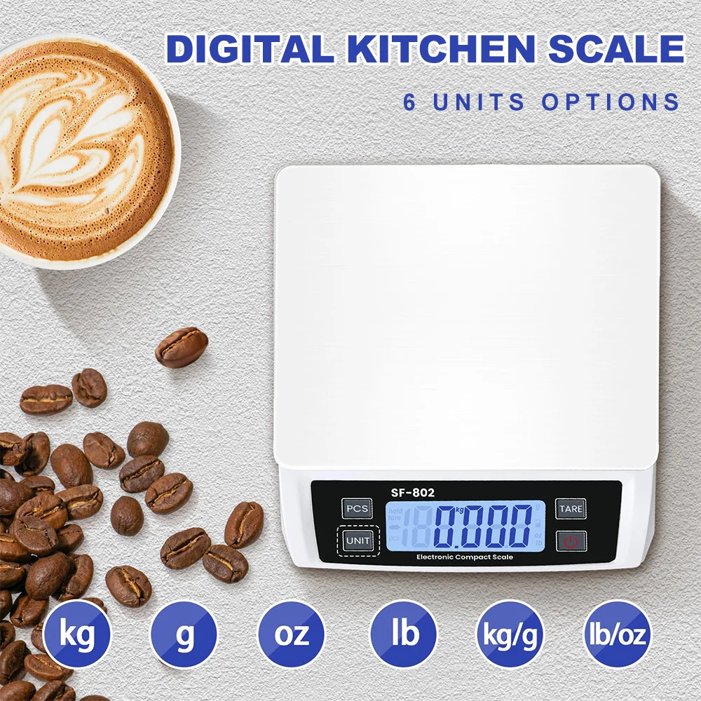30kg/1g Household Electronic Scale Portable Digital LED Display Food Snack Balance Baking Measuring Weight Scale Kitchen Tool