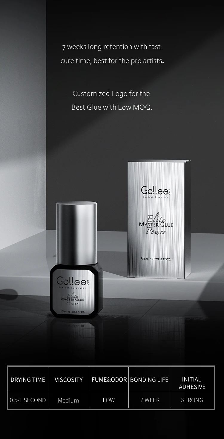 Gollee Wimpernversiegelung für Wimpernverlängerung, 0,5s Schnelltrocknender Super-Bonder für Stärkere Klebeverbindung mit Wimpernverlängerungskleber, Make-up – Detail 4