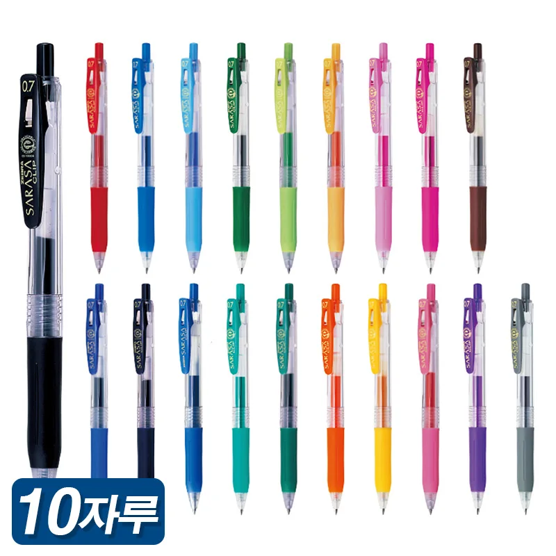 Zebra Sarasa Clip Ballpoint Pen 1 Ta 10 Sit JJB15 0.7mm Knock-type grip color pen zebra Sarasa Clip ball pen 07 knock type 10EA