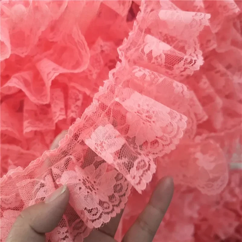 6cm szerokości pojedyncza warstwa plisowana tiulowa koronkowa tkanina DIY Doll Pettiskirt odzież dla zwierząt spódnica kurtyna domowe tekstylia dekoracja szycia — zdjęcie 2