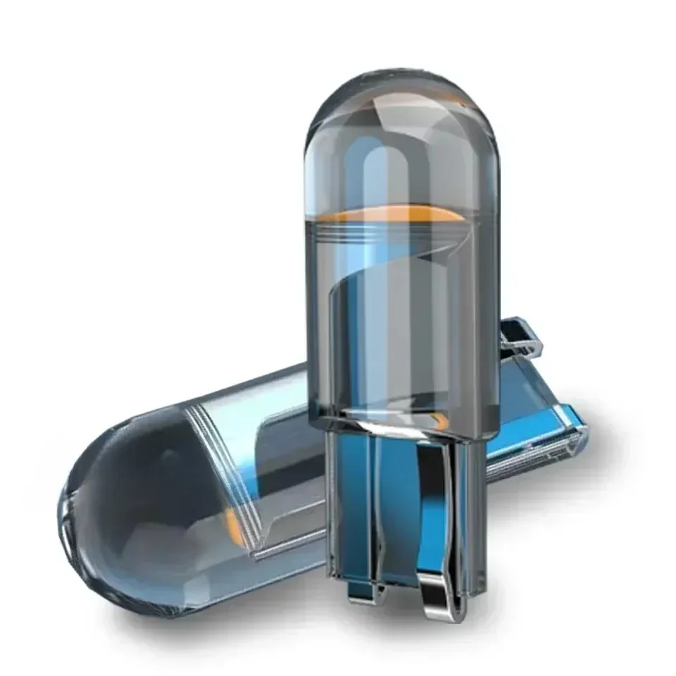 Lumière de voiture LED W5W T10, verre COB 6000K, blanc, auto, planificateur automobile, lampe de plaque, lumière bretonne, lecture DRL, ampoule style 12V, 1 pièce