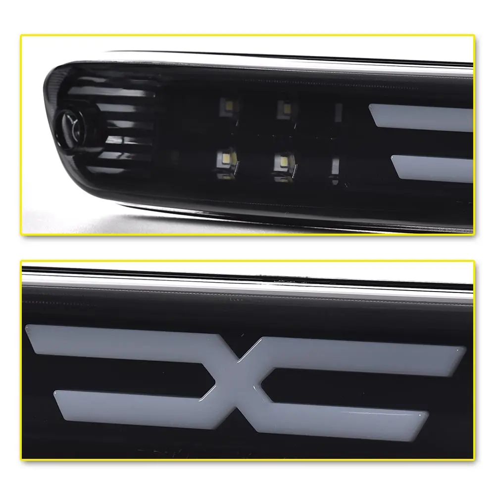 الثالث 3Rd الذيل ضوء الفرامل مصباح البضائع 12 فولت عمود إضاءة Led X نمط صالح ل كولورادو كانيون 2004-2012 عالية جبل وقف ضوء عدسة مدخنة #5