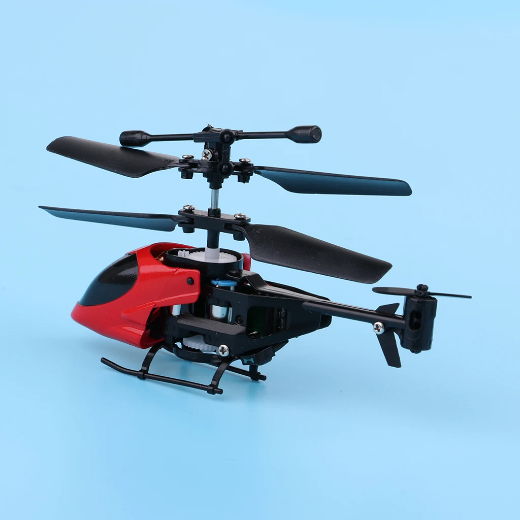 2 Channel Mini Helicopter Toy RC Micro Aircraft with Model Airplane Propeller for Kids and Friends