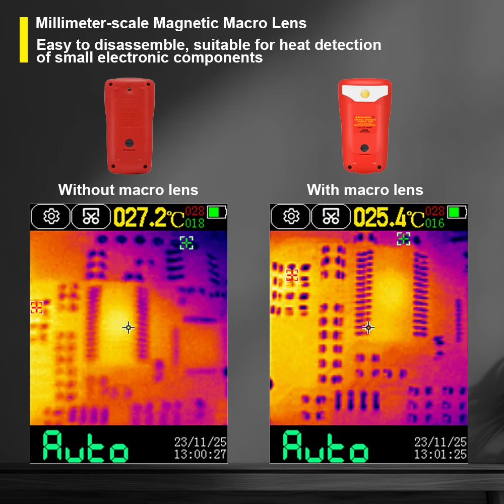 Lente macro para câmera térmica TOOLTOP ET13S Lente macro dedicada ET13S para inspeção de PCB