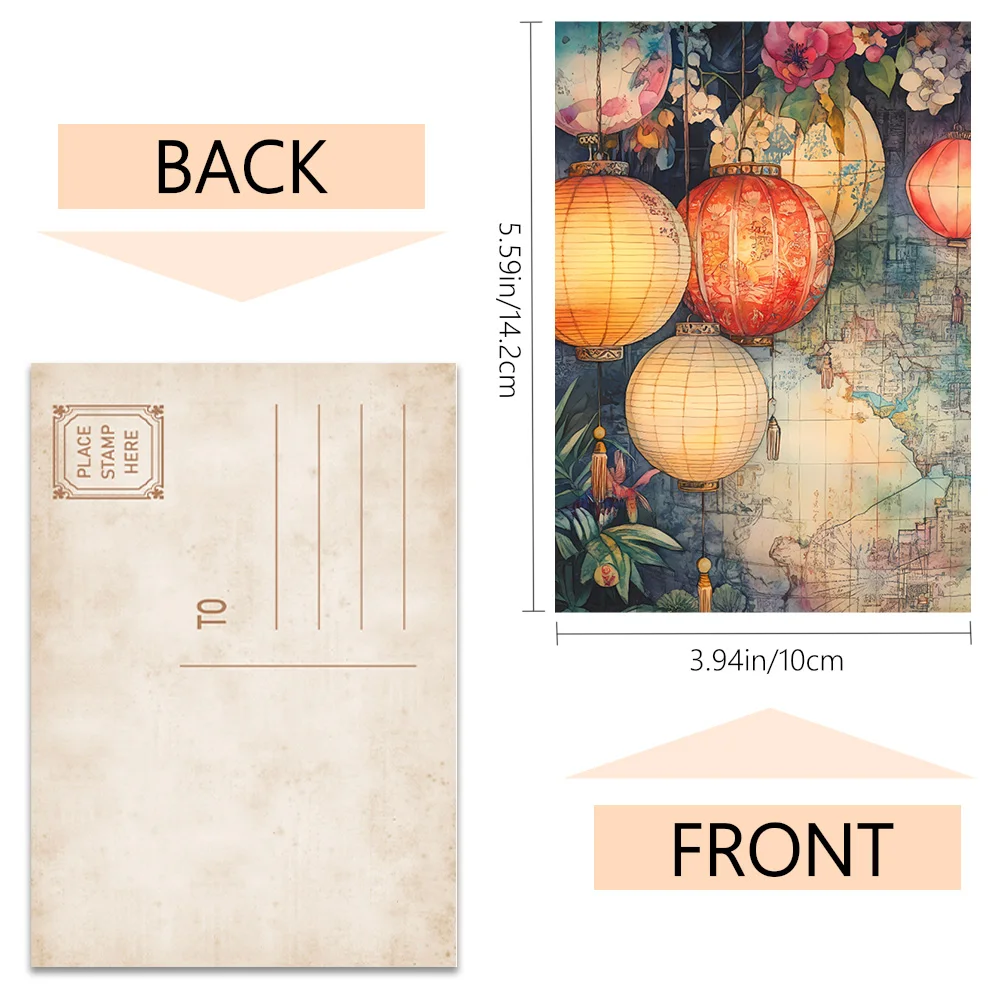 32 Stück, japanisches Postkarten-Set, Architektur, Geburtstags-/Jubiläumsgeschenke, Sammlerstücke, geeignet zum Verschenken, versandfähig. – Detail 3